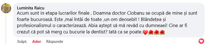 Comentariu pacient 3-1
