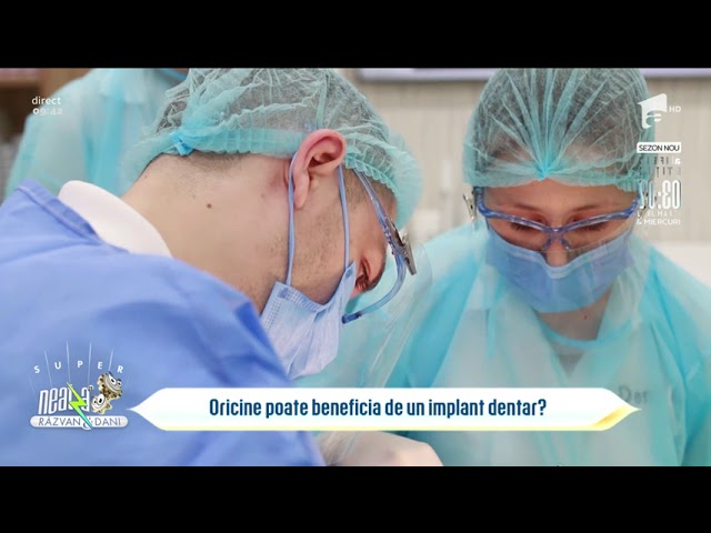 Oricine poate beneficia de implant dentar? Interviu cu Dr Cazacu  la ,,Neata cu Razvan si Dani”